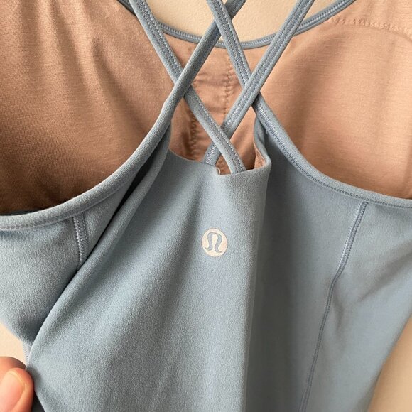 Lululemon Free To Be Tank Yoga Top Strappy Back  Cascade Blue 4 - Picture 5 of 6